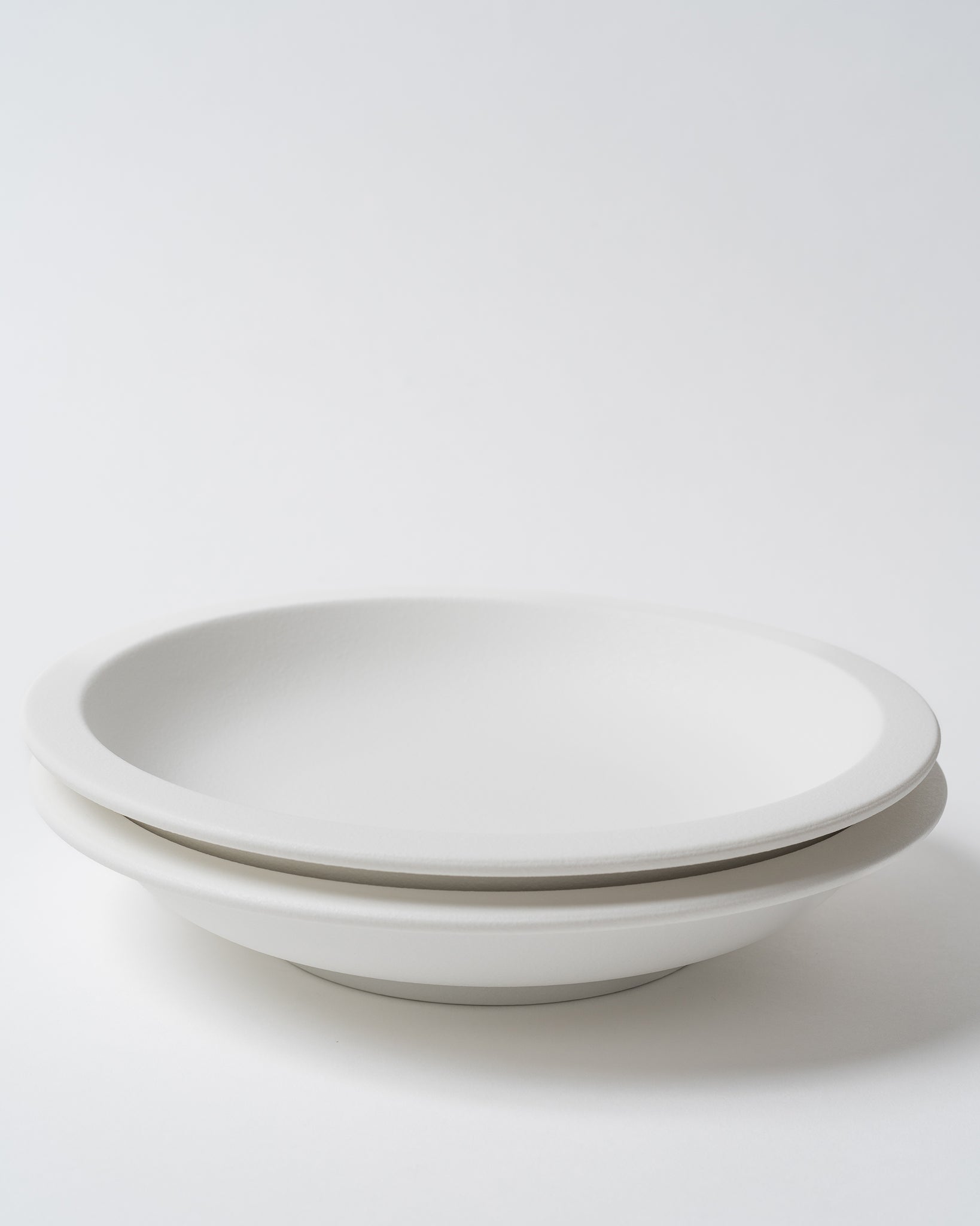 10 White Porcelain Deep Plate